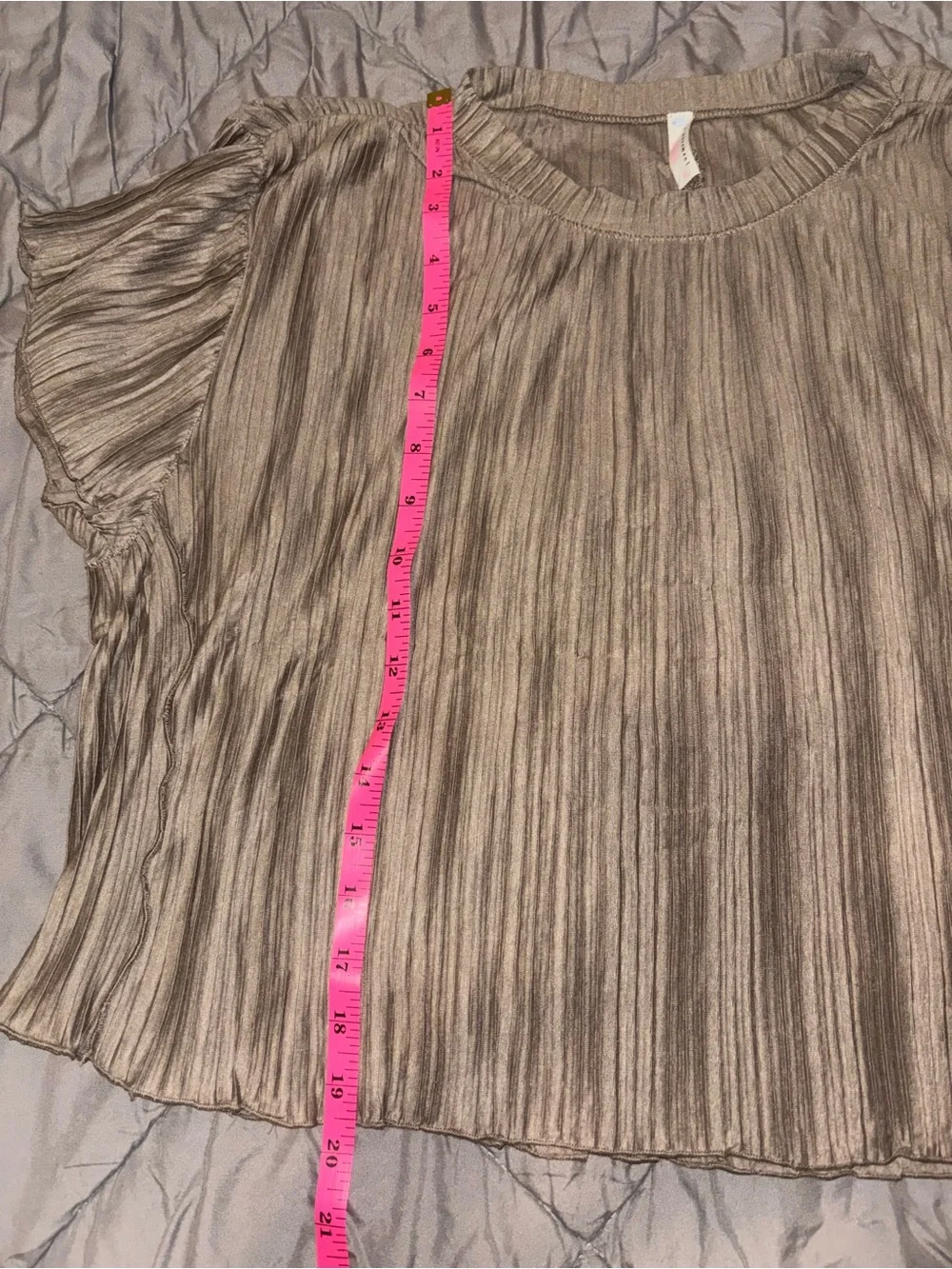 Free People Wavy Baby Top Sz L Summer Neutral Casual